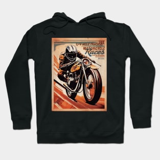 Motorcycle Races vintage event ad Hoodie